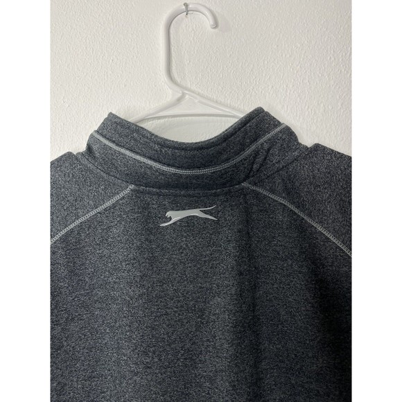 Slazenger Long Sleeve 1/4 Zip Shirt Golf Size Mens XXL Charcoal Gray - Picture 9 of 16